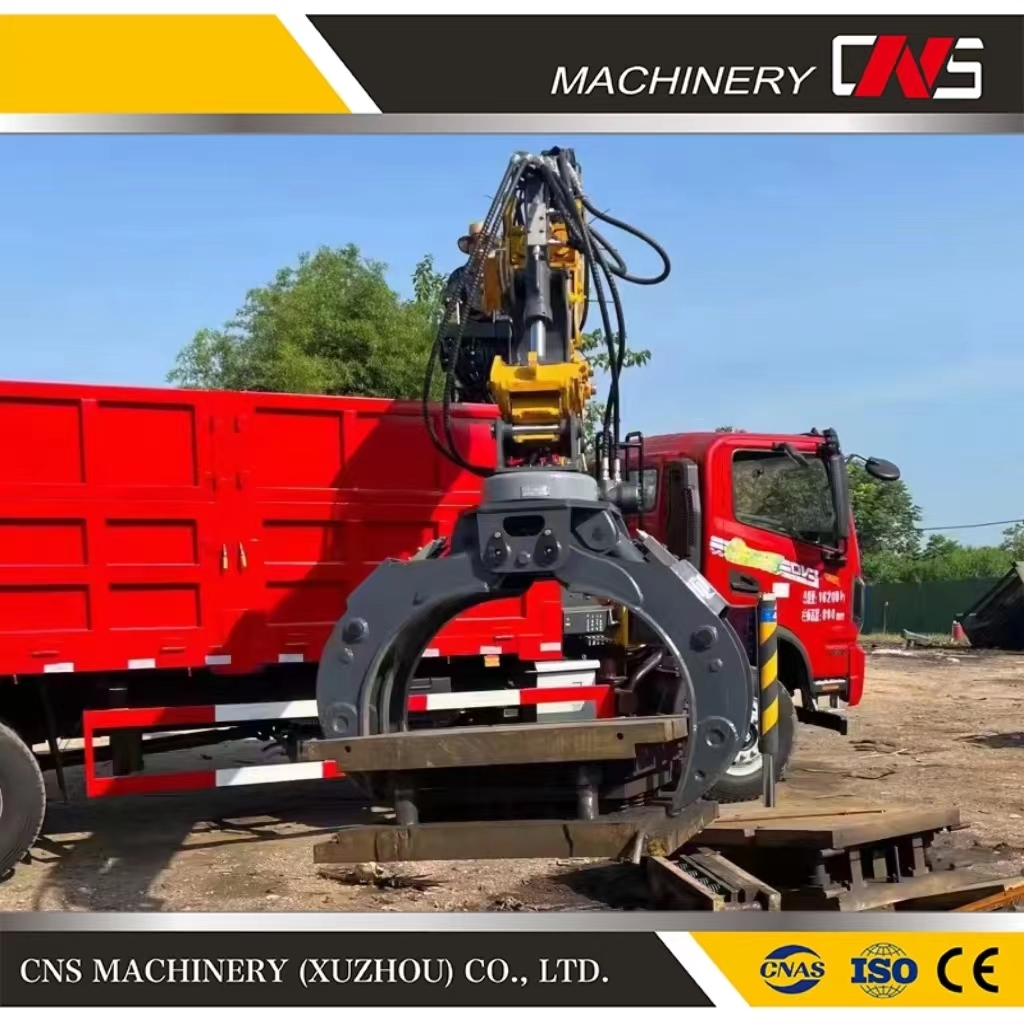 China Brand Big Tonnage Timber Crane Wood Grapple Crane Large Lifting Capacity Hydraulic Remote Control Grapple Crane