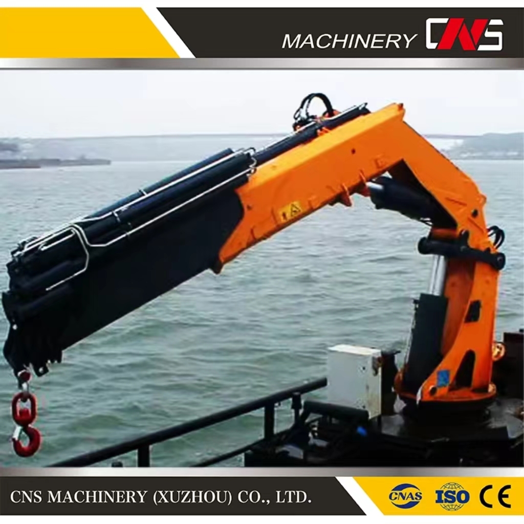 Crane Manufacture High Quality 8 Ton Folding Arm Marine Crane Electric Hydraulic Knuckle Boom Ship Deck Crane