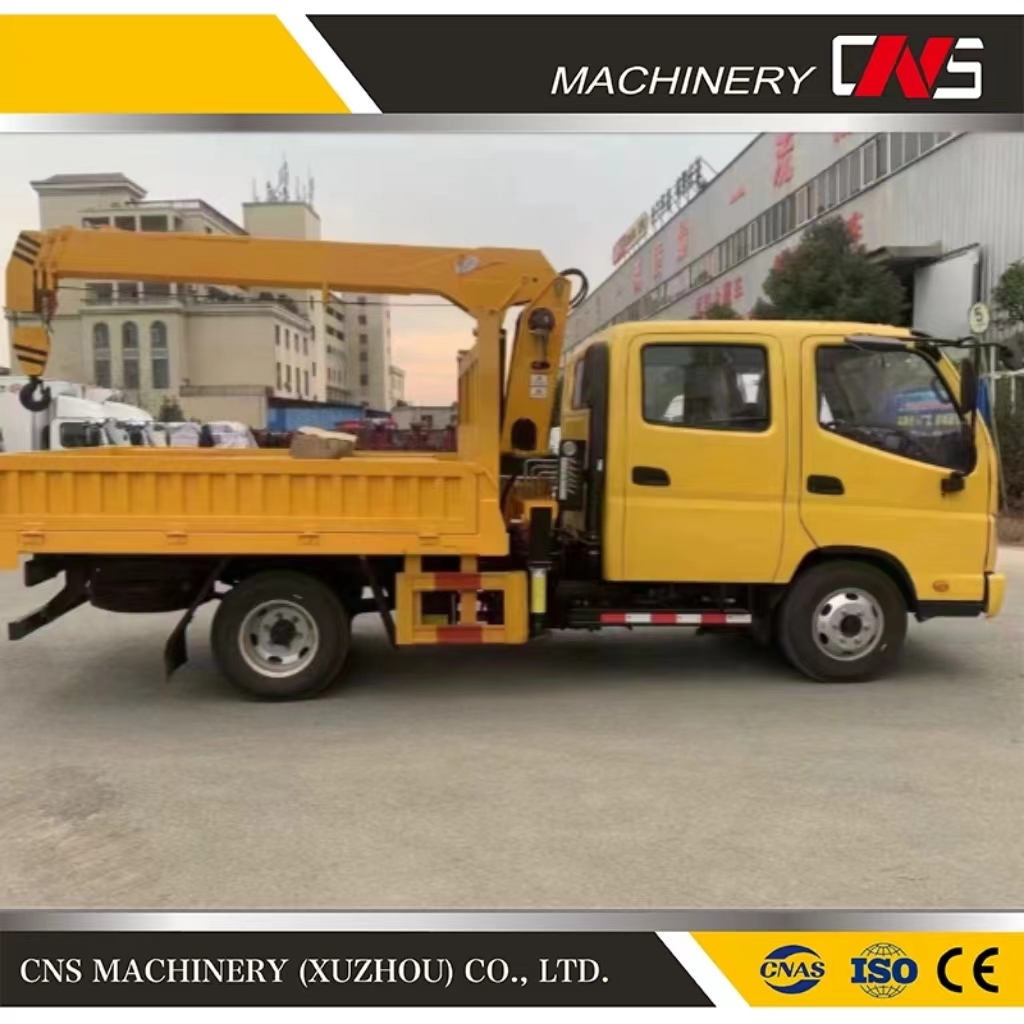 Good Quality Vehicle Pickup 3.2 Ton Remote Control Straight Arm Telescopic Boom Lift Truck Mounted Crane