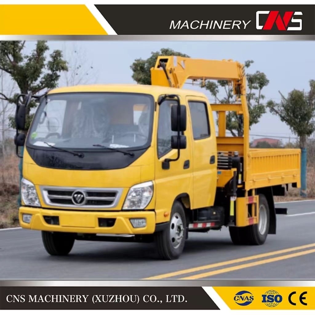 Good Quality Vehicle Pickup 3.2 Ton Remote Control Straight Arm Telescopic Boom Lift Truck Mounted Crane