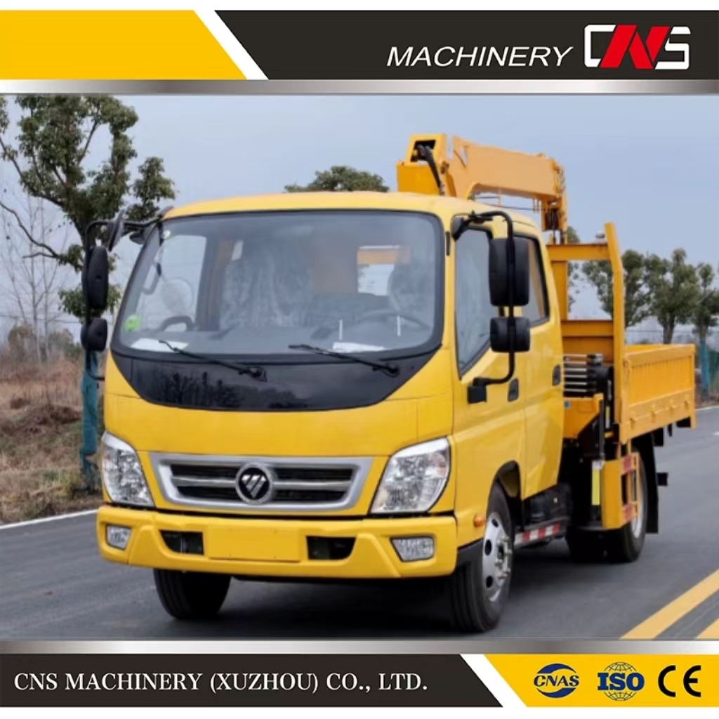 Good Quality Vehicle Pickup 3.2 Ton Remote Control Straight Arm Telescopic Boom Lift Truck Mounted Crane