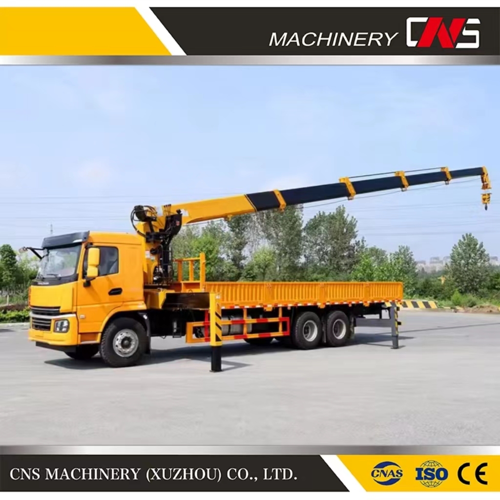 High Quality Straight Arm Truck Mounted Crane 5 Ton Telescoping Boom Hydraulic Lifting Truck Crane for Sale