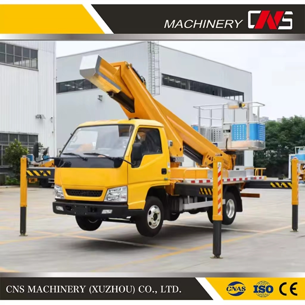 China 28m 32m 36m 45m Aerial Ladder Truck High Height Working Platform Cargo Lifting Machine Aerial Work Truck
