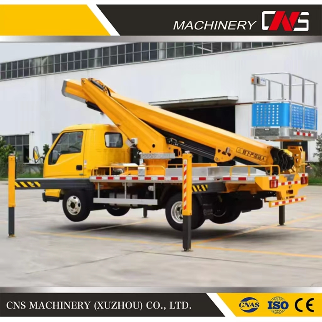 China 28m 32m 36m 45m Aerial Ladder Truck High Height Working Platform Cargo Lifting Machine Aerial Work Truck