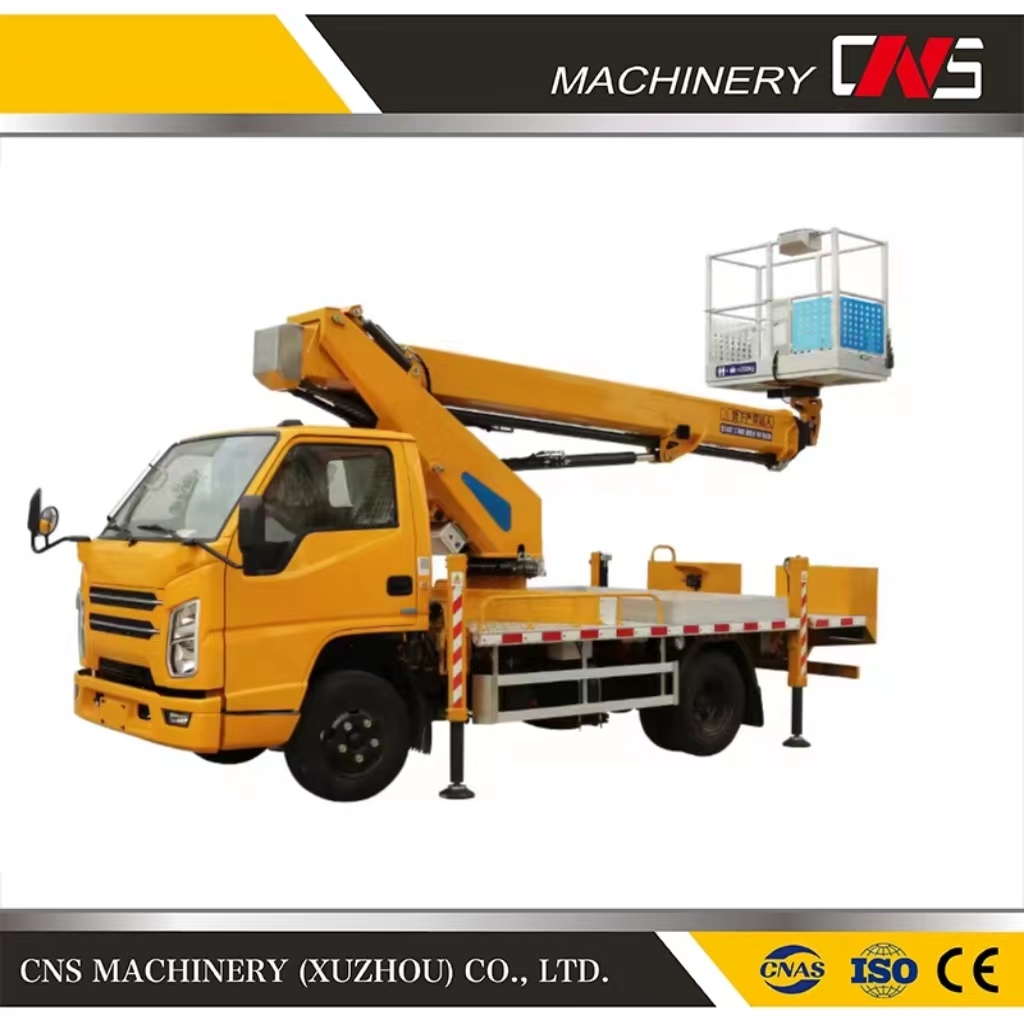 China 28m 32m 36m 45m Aerial Ladder Truck High Height Working Platform Cargo Lifting Machine Aerial Work Truck