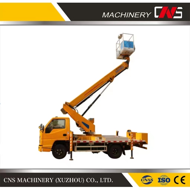 China 28m 32m 36m 45m Aerial Ladder Truck High Height Working Platform Cargo Lifting Machine Aerial Work Truck