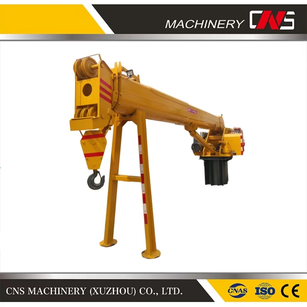 360 Degree 16 Ton Fish Marine Crane Ship Electric Hydraulic Telescopic Boom Ship Deck Crane for Sale