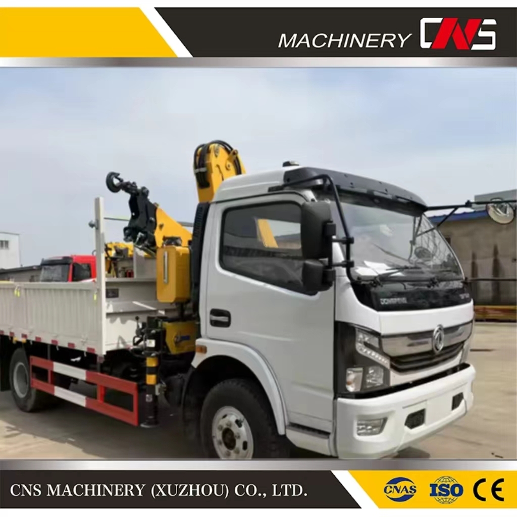 Factory Direct Sale 3.2 Tons Knuckle Boom Hydraulic Mobile Truck Crane Folding Arm Mobile Lorry Mounted Crane