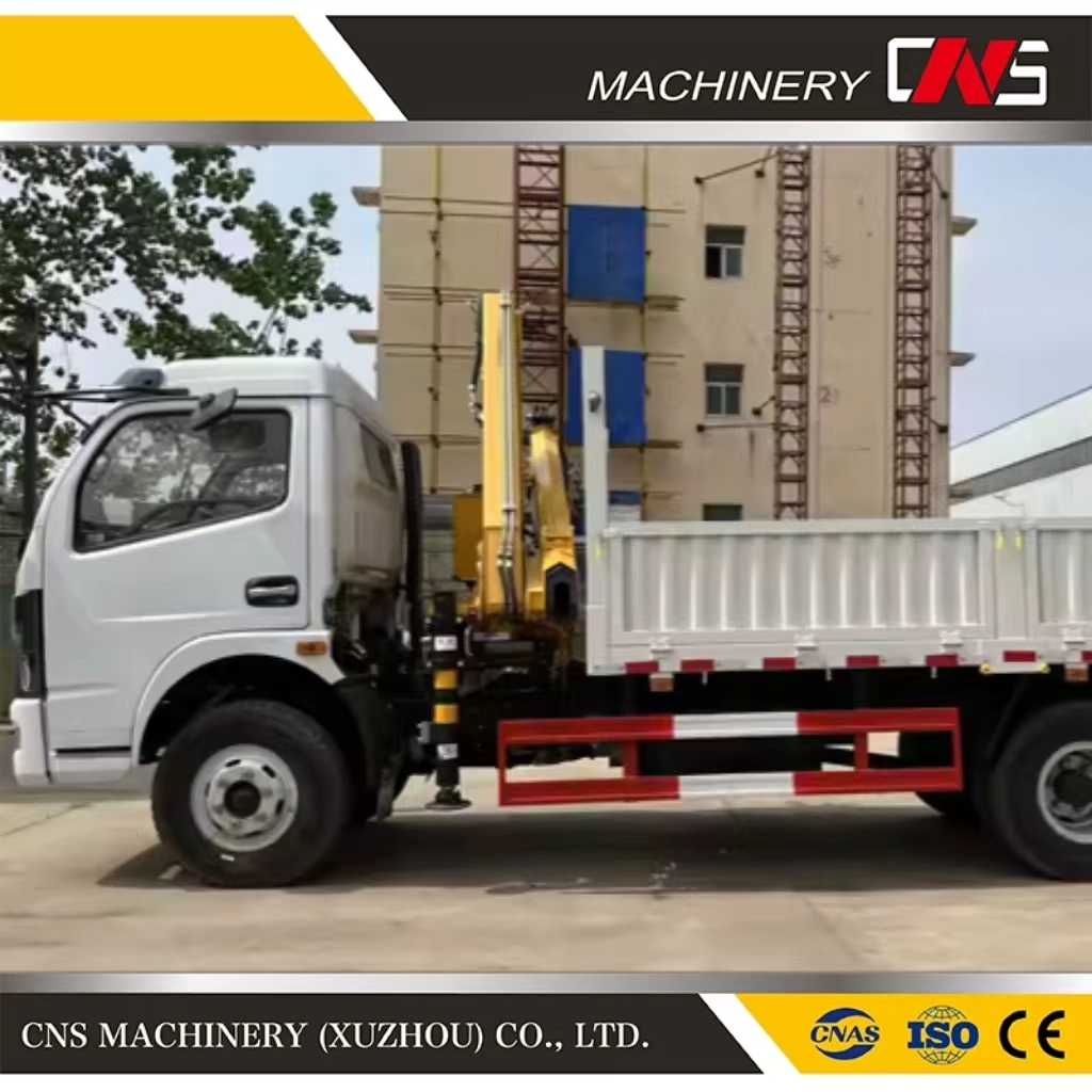 Factory Direct Sale 3.2 Tons Knuckle Boom Hydraulic Mobile Truck Crane Folding Arm Mobile Lorry Mounted Crane