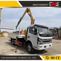 Factory Direct Sale 3.2 Tons Knuckle Boom Hydraulic Mobile Truck Crane Folding Arm Mobile Lorry Mounted Crane