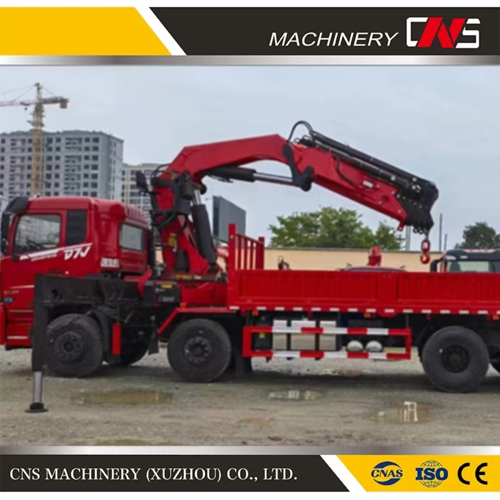 Factory Supply Cargo Truck 25 Ton Hydraulic Knuckle Boom Crane High Quality Folding Arm Truck Crane for Sale
