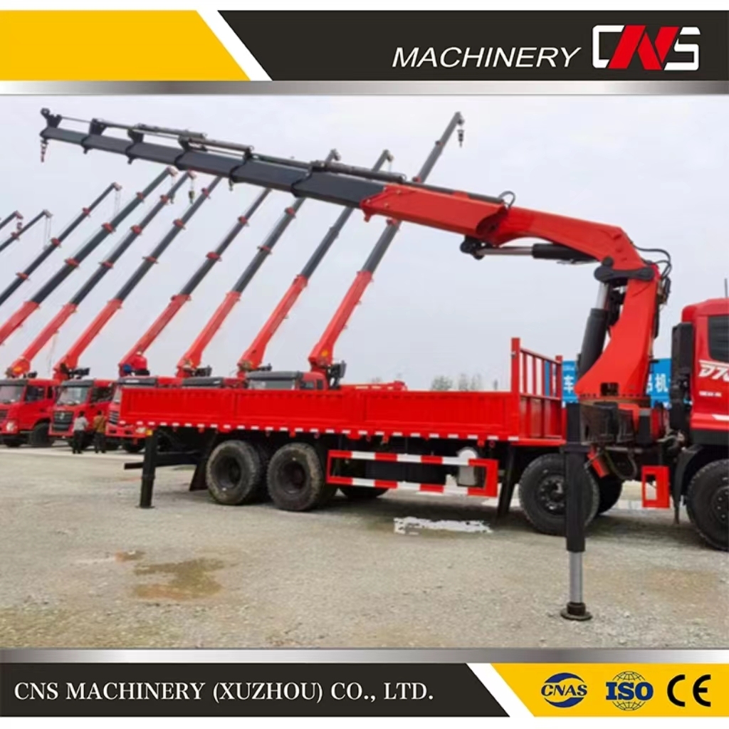 Factory Supply Cargo Truck 25 Ton Hydraulic Knuckle Boom Crane High Quality Folding Arm Truck Crane for Sale
