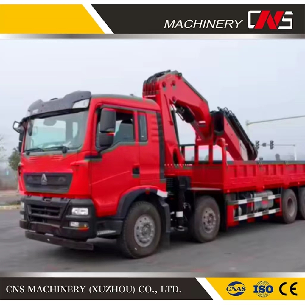 Good Quality 8 Ton High Lifting Capacity Hydraulic Knuckle Boom Cargo Truck Crane Folding Arm Mobile Crane