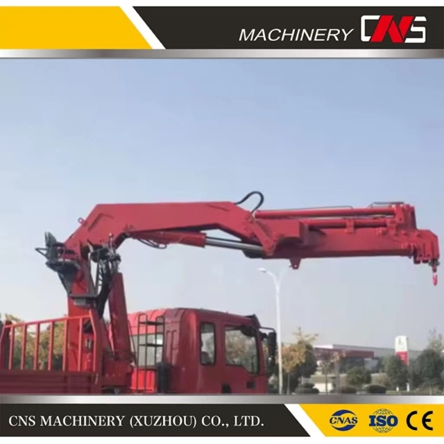 12 Ton Knuckle Boom Truck Mounted Crane Construction Machinery High Load Capacity Folding Arm Truck Crane