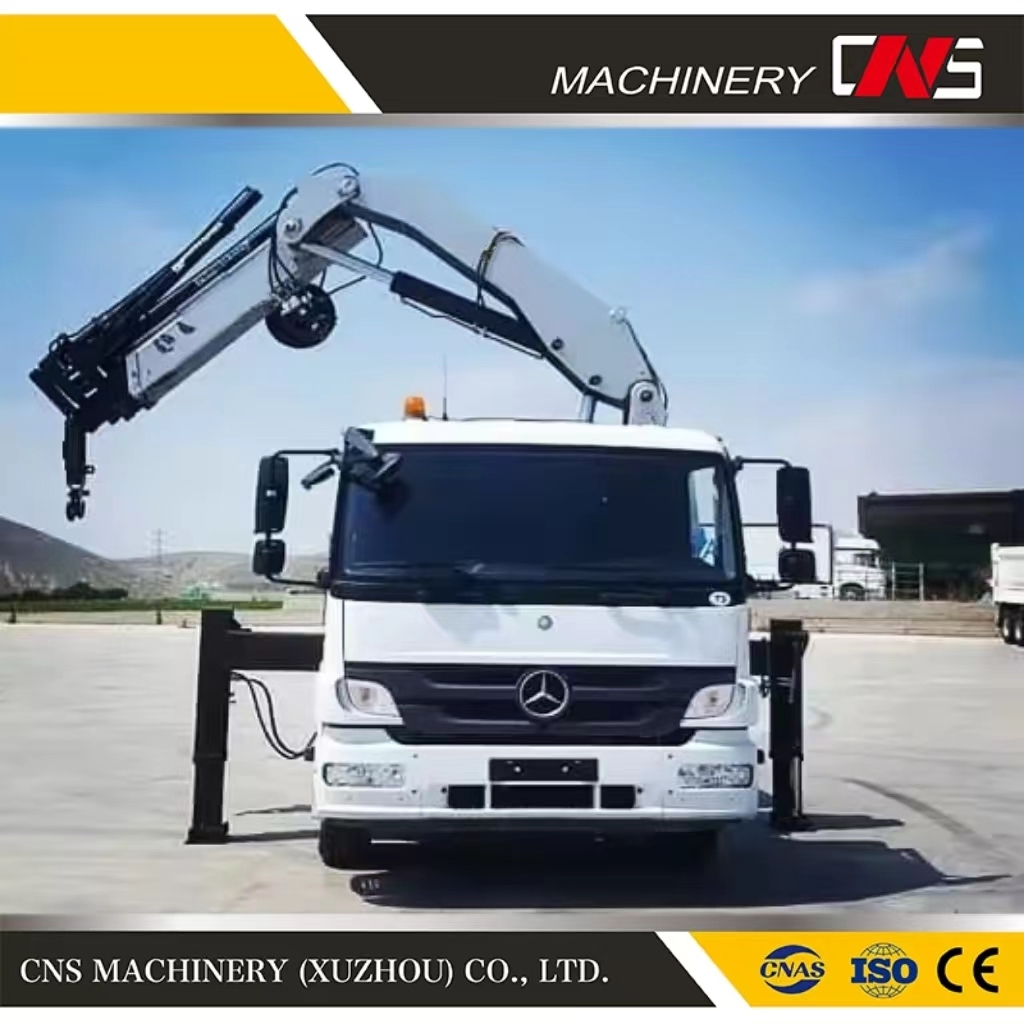 12 Ton Knuckle Boom Truck Mounted Crane Construction Machinery High Load Capacity Folding Arm Truck Crane