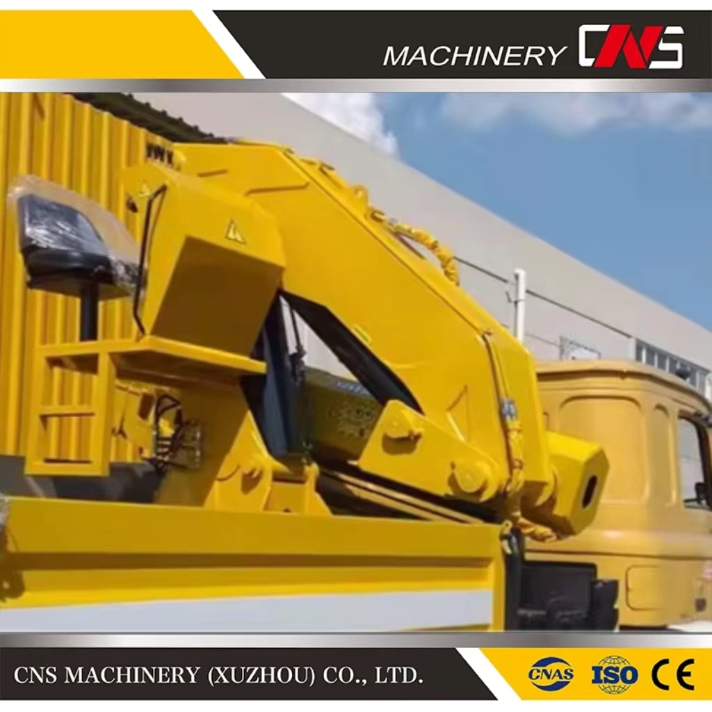 12 Ton Knuckle Boom Truck Mounted Crane Construction Machinery High Load Capacity Folding Arm Truck Crane