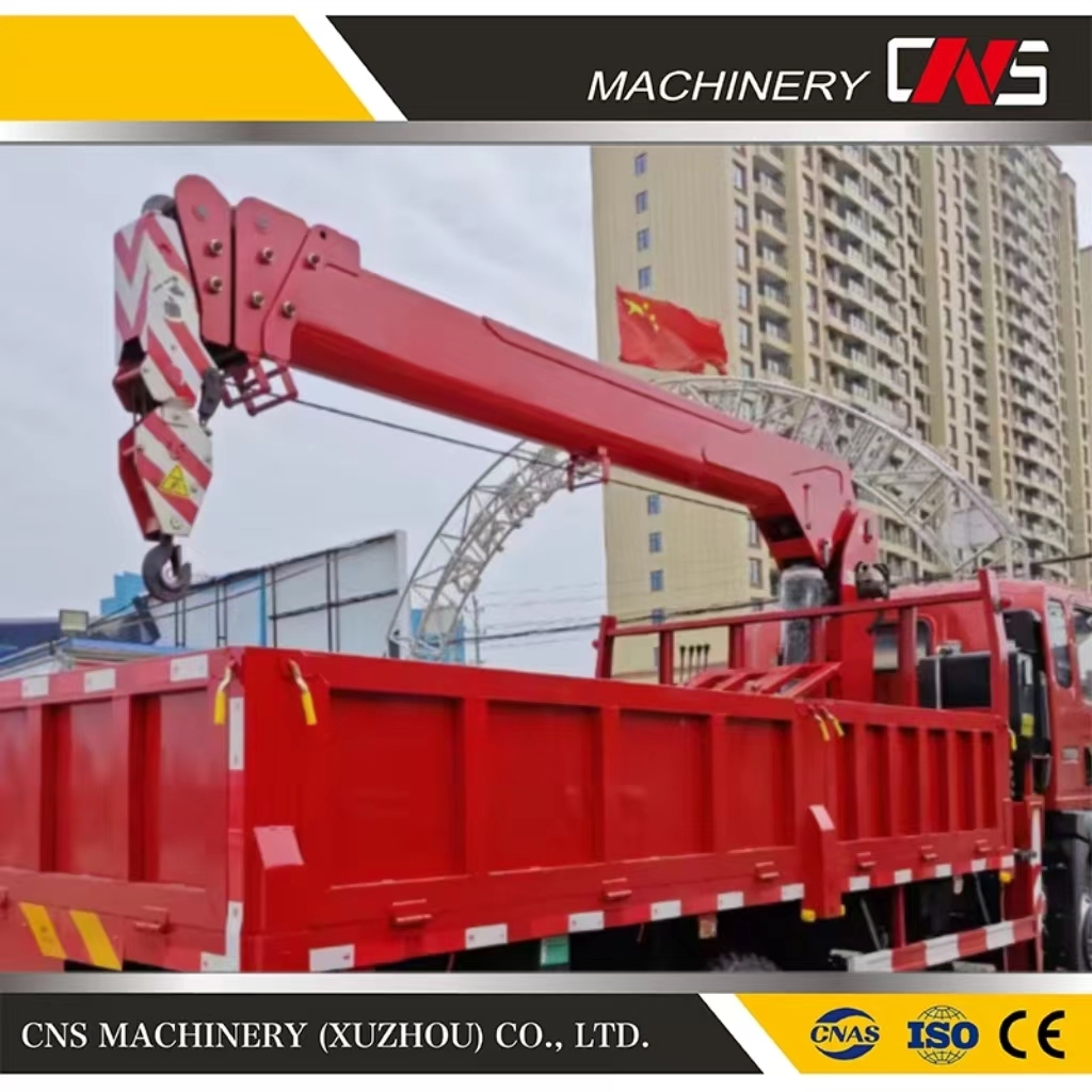 Made in China 12 Tons Straight Arm Truck Mounted Crane High Quality Telescopic Boom Truck Crane for Hot Sale