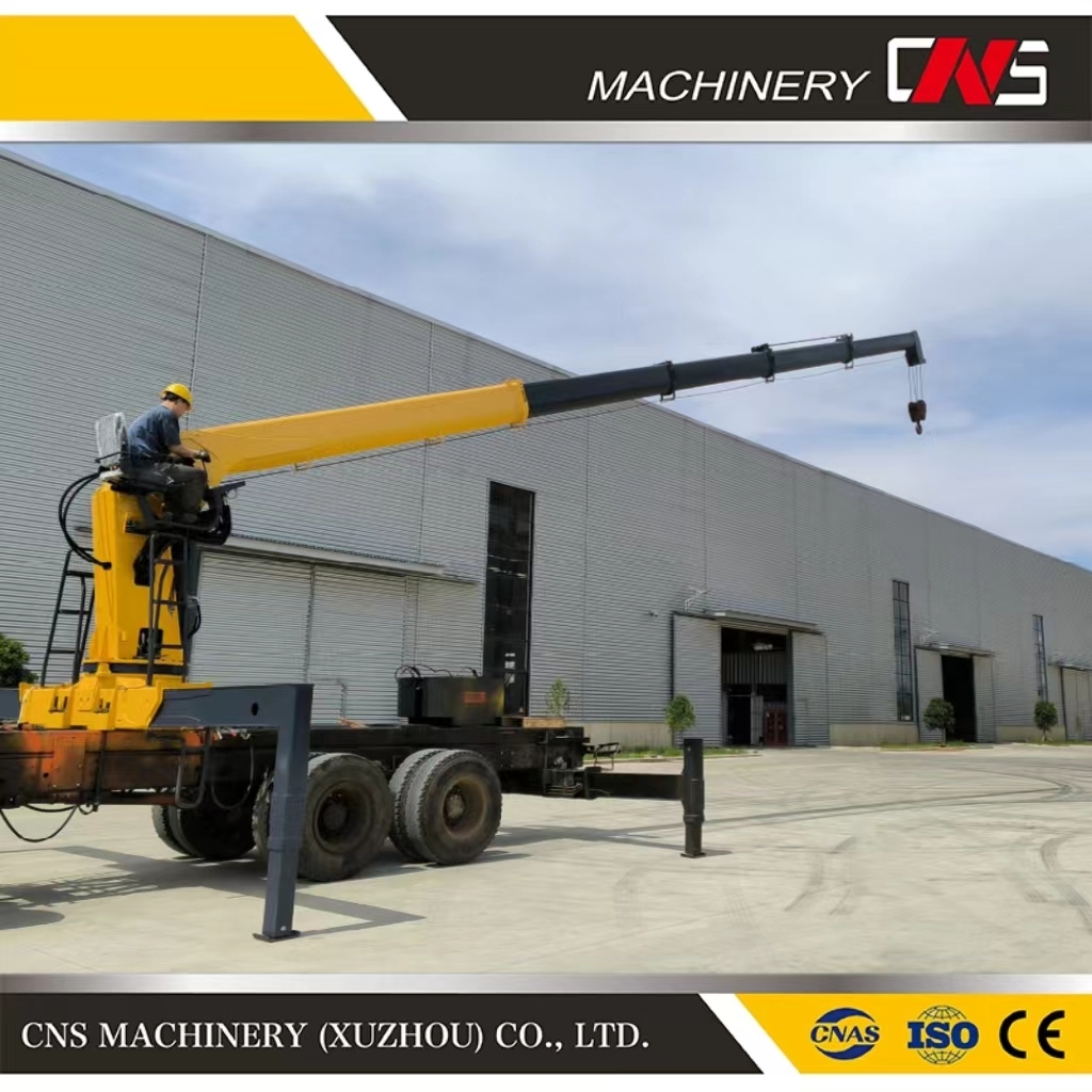 Construction Equipment Telescopic Boom 10 Ton Truck Mounted Crane Mini Hydraulic Straight Arm Lifting Crane for Sale