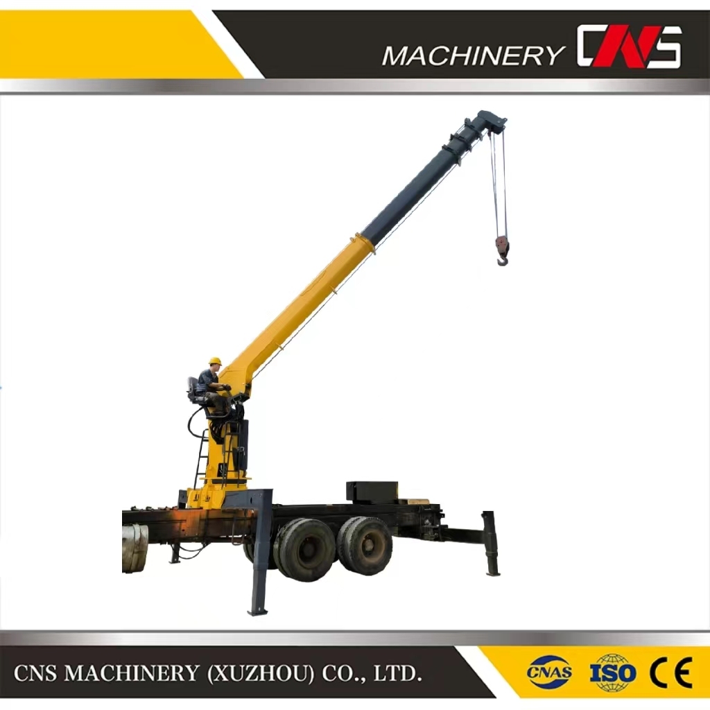 Construction Equipment Telescopic Boom 10 Ton Truck Mounted Crane Mini Hydraulic Straight Arm Lifting Crane for Sale