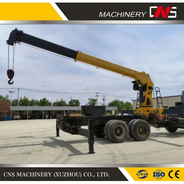 Construction Equipment Telescopic Boom 10 Ton Truck Mounted Crane Mini Hydraulic Straight Arm Lifting Crane for Sale