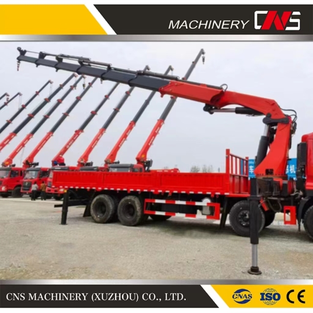 Hot Products 25 Ton Lifting Machine Folding Arm Construction Lorry Crane Knuckle Boom Truck Mounted Crane for Sale