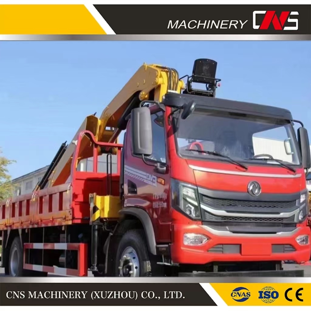 China Factory Construction Machinery 6.3 Ton Knuckle Boom Truck Crane High Quality Folding Arm Knuckle Boom Crane