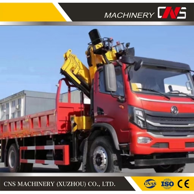 China Factory Construction Machinery 6.3 Ton Knuckle Boom Truck Crane High Quality Folding Arm Knuckle Boom Crane