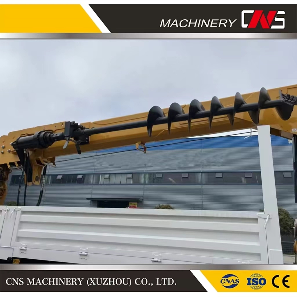 High Quality Earth Auger Truck Crane Hydraulic Truck Mounted Drill Crane for Foundation Drill