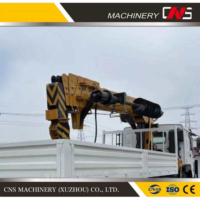 Mini 5 Ton Hydraulic Arm Truck Mounted Auger Crane High Quality Drill Crane for Construction