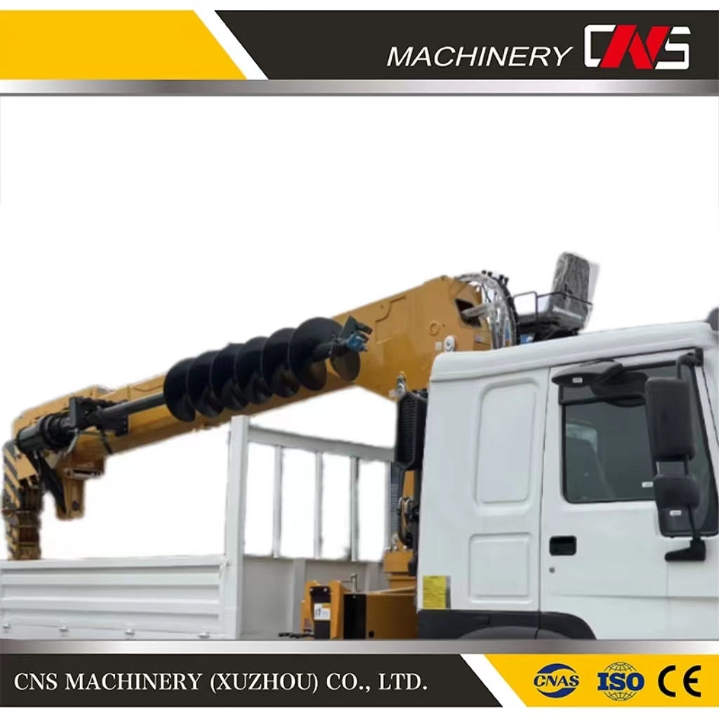 High Quality Earth Auger Truck Crane Hydraulic Truck Mounted Drill Crane for Foundation Drill