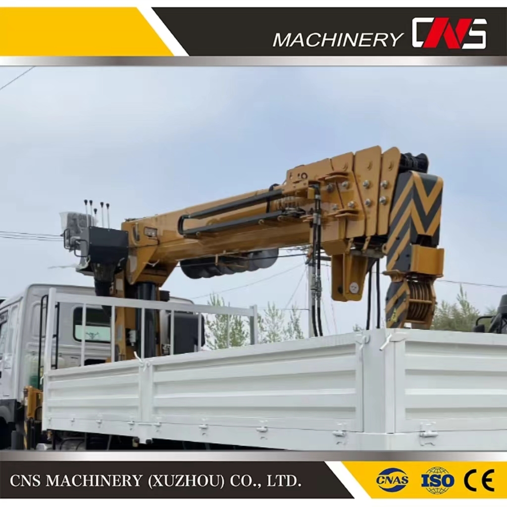 China Manufacturer 5 Ton Hydraulic Truck Mounted Mobile Telescopic Boom Crane with Auger Drill