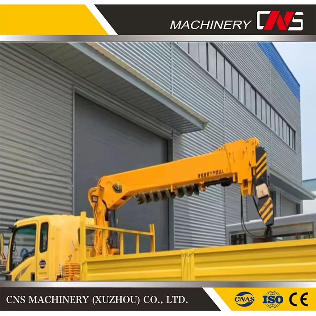 Mini 5 Ton Hydraulic Arm Truck Mounted Auger Crane High Quality Drill Crane for Construction