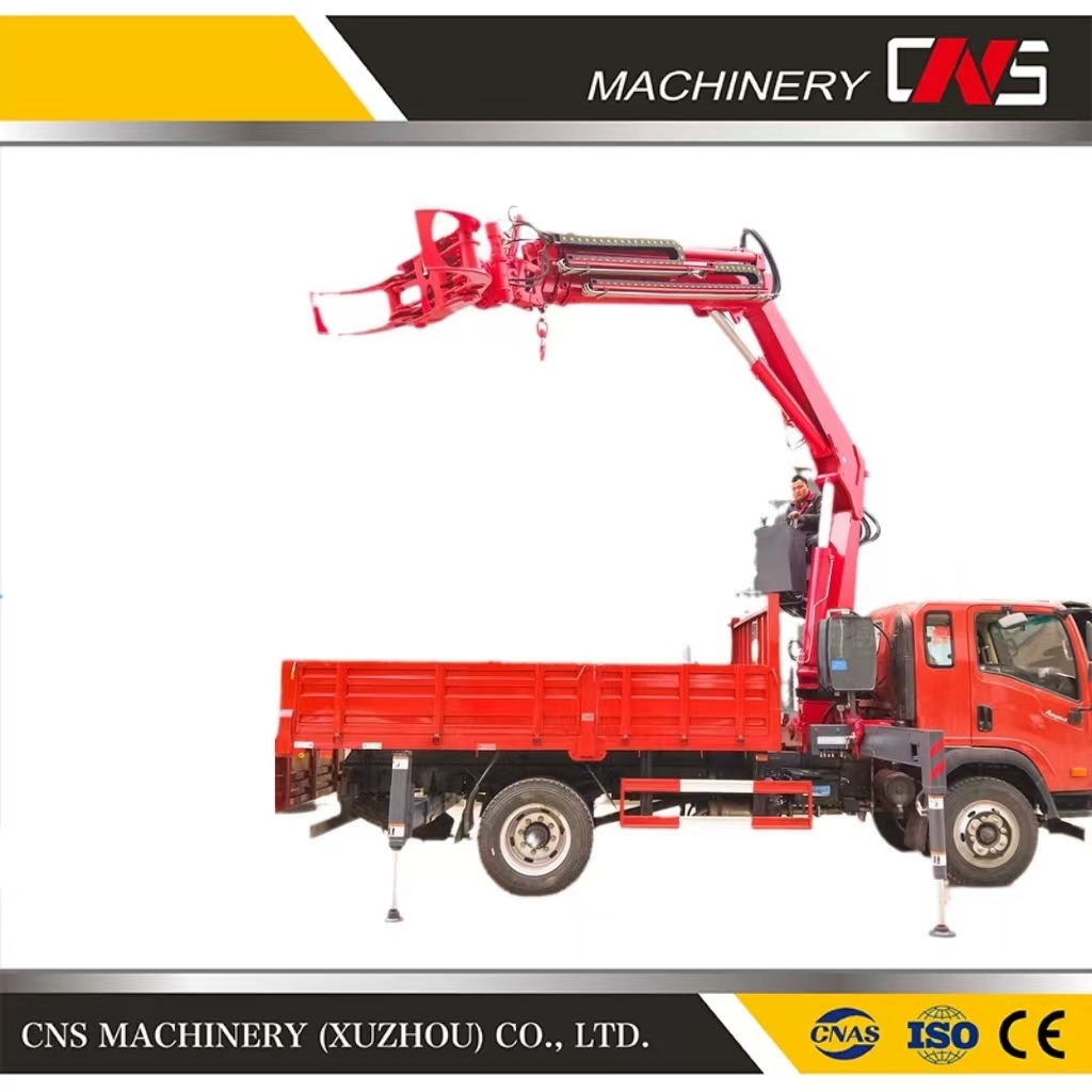 Stationary Bulk Material Handling Excavator Grapple Grabber Crane Metal Steel Crane with Scrap Grabber