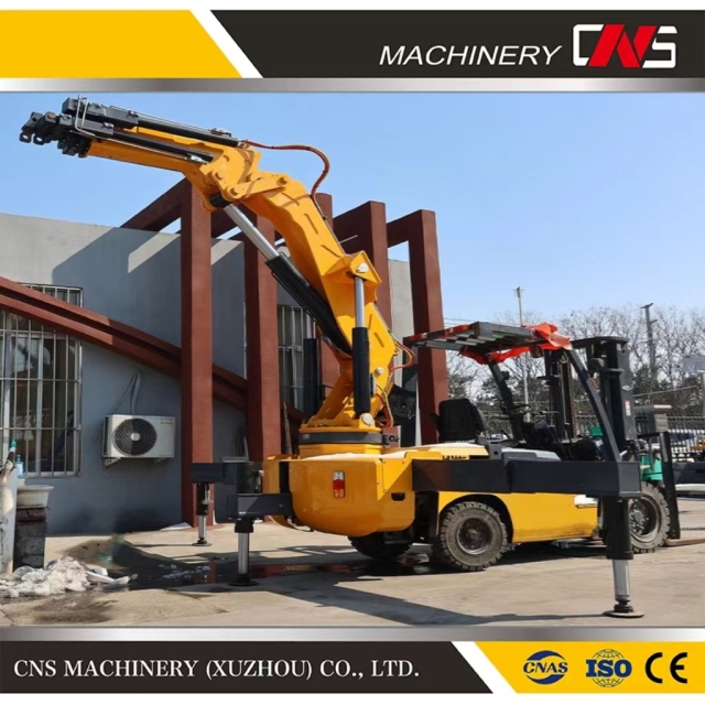 CE Certificate China Manufacturer Telehandler Knuckle Boom Hydraulic Forklift Tail Crane with High Quality