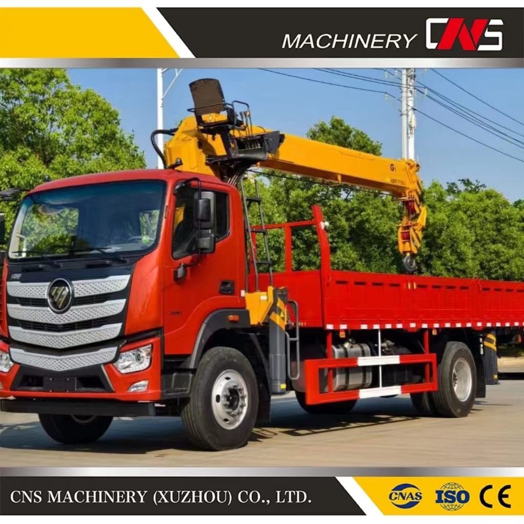 Made in China Lifting Equipment Machinery 5 Tons Telescopic Boom Truck Mounted Crane Hydraulic Straight Arm Mobile Crane
