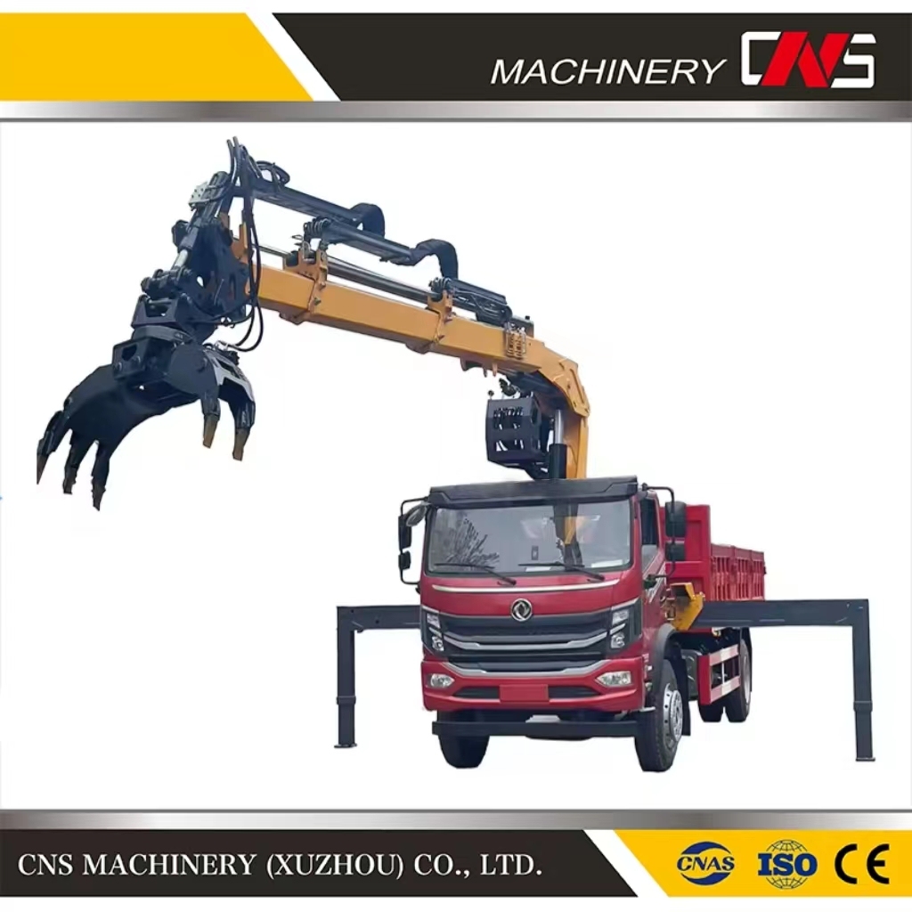 Forest Log Grapple Wood Truck Crane Hydraulic Rotating Grapple Crane Wooden Knuckle Boom Grapple Timber Crane