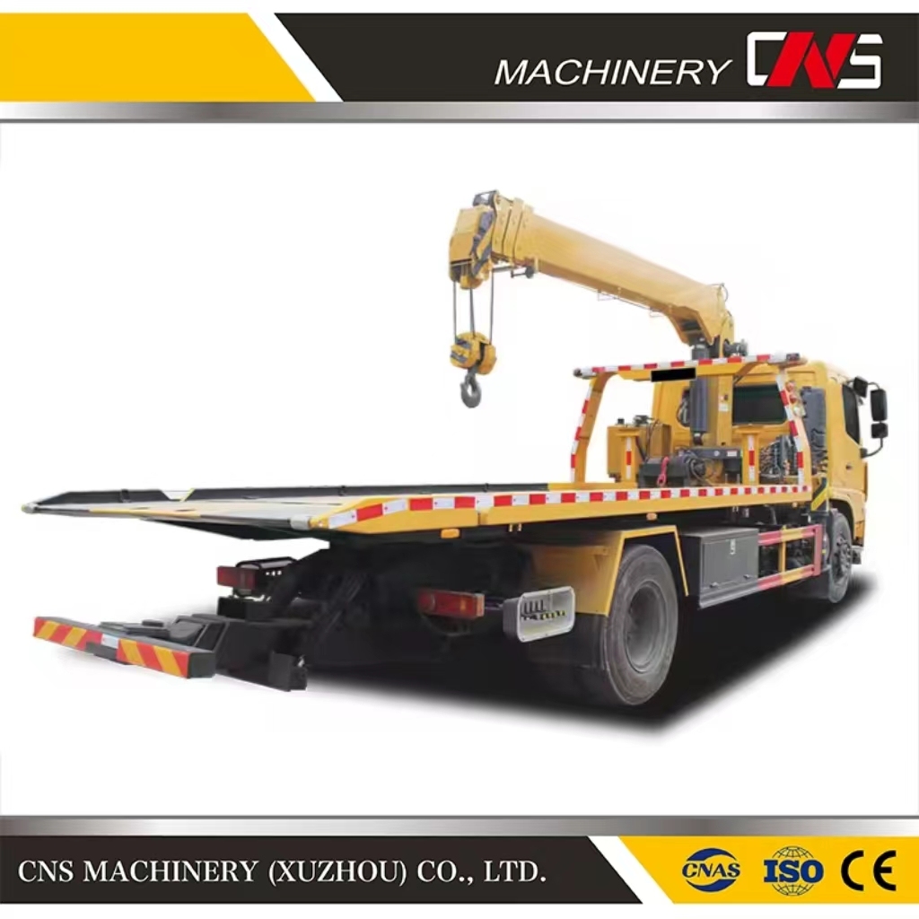 Hot Selling China Brand Wrecker Towing Truck with Crane 5 Ton Trailer Mounted Crane with Great Price