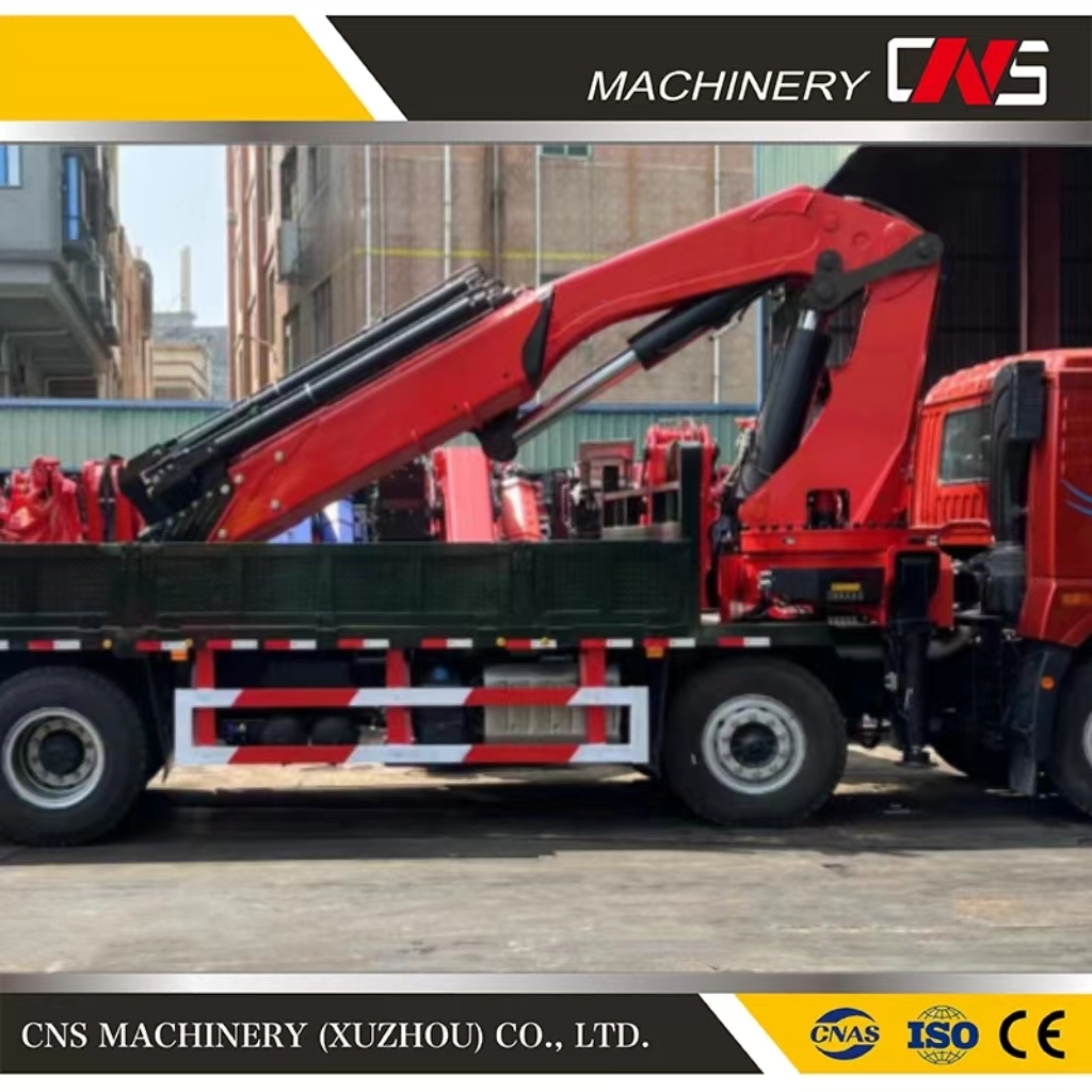 Hydraulic Multifunctional Knuckle Boom Truck Mounted Crane 25 Ton High Load Capacity Folding Arm Cargo Truck Crane