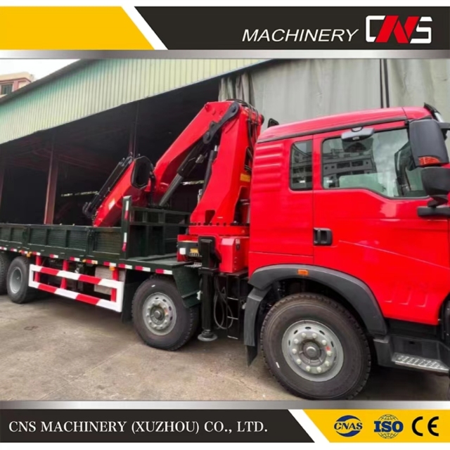 Hydraulic Multifunctional Knuckle Boom Truck Mounted Crane 25 Ton High Load Capacity Folding Arm Cargo Truck Crane