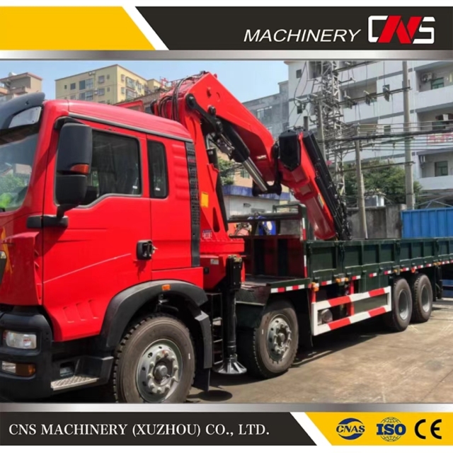 Compact 25 Ton Folding Arm Truck Mounted Crane Hydraulic Knuckle Boom Cargo Truck Crane for Hot Sale