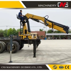Low Price 16 Ton Hydraulic Folding Arm Tow Truck Crane Knuckle Boom Vehicle Truck Mounted Crane for Sale