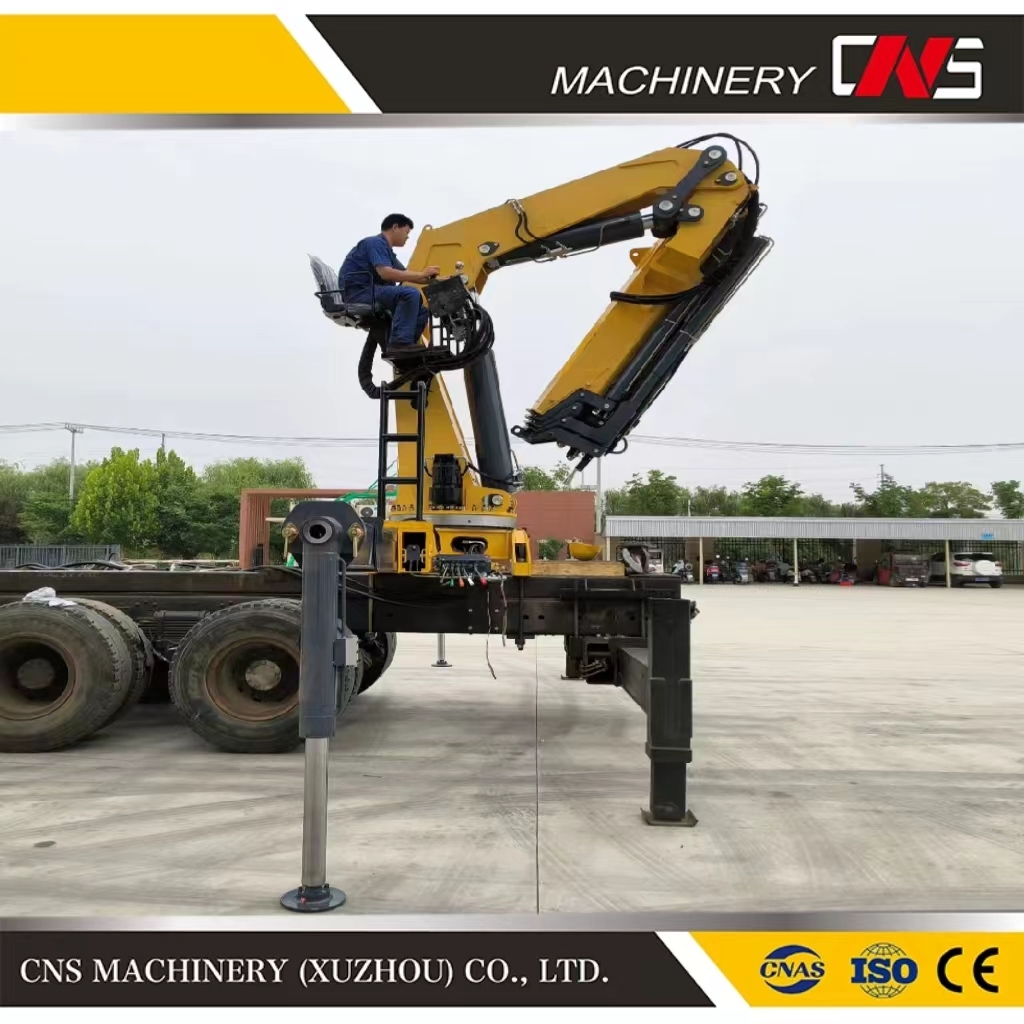 Low Price 16 Ton Hydraulic Folding Arm Tow Truck Crane Knuckle Boom Vehicle Truck Mounted Crane for Sale