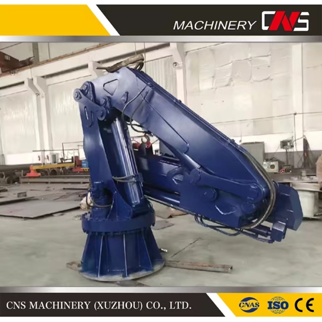 Ship Use Marine Deck Crane CCS Certificate Knuckled Boom Deck Crane 5 Ton Hydraulic Offshore Pedestal Crane