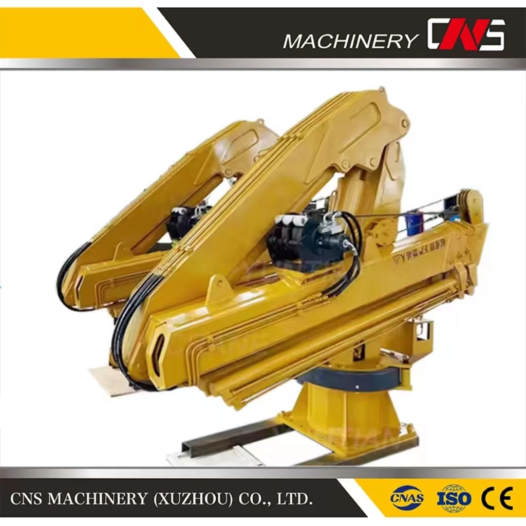 Ship Use Marine Deck Crane CCS Certificate Knuckled Boom Deck Crane 5 Ton Hydraulic Offshore Pedestal Crane