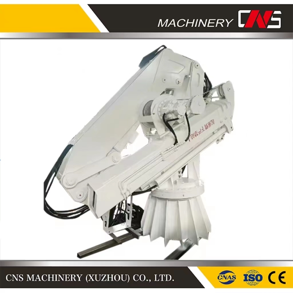 Ship Use Marine Deck Crane CCS Certificate Knuckled Boom Deck Crane 5 Ton Hydraulic Offshore Pedestal Crane