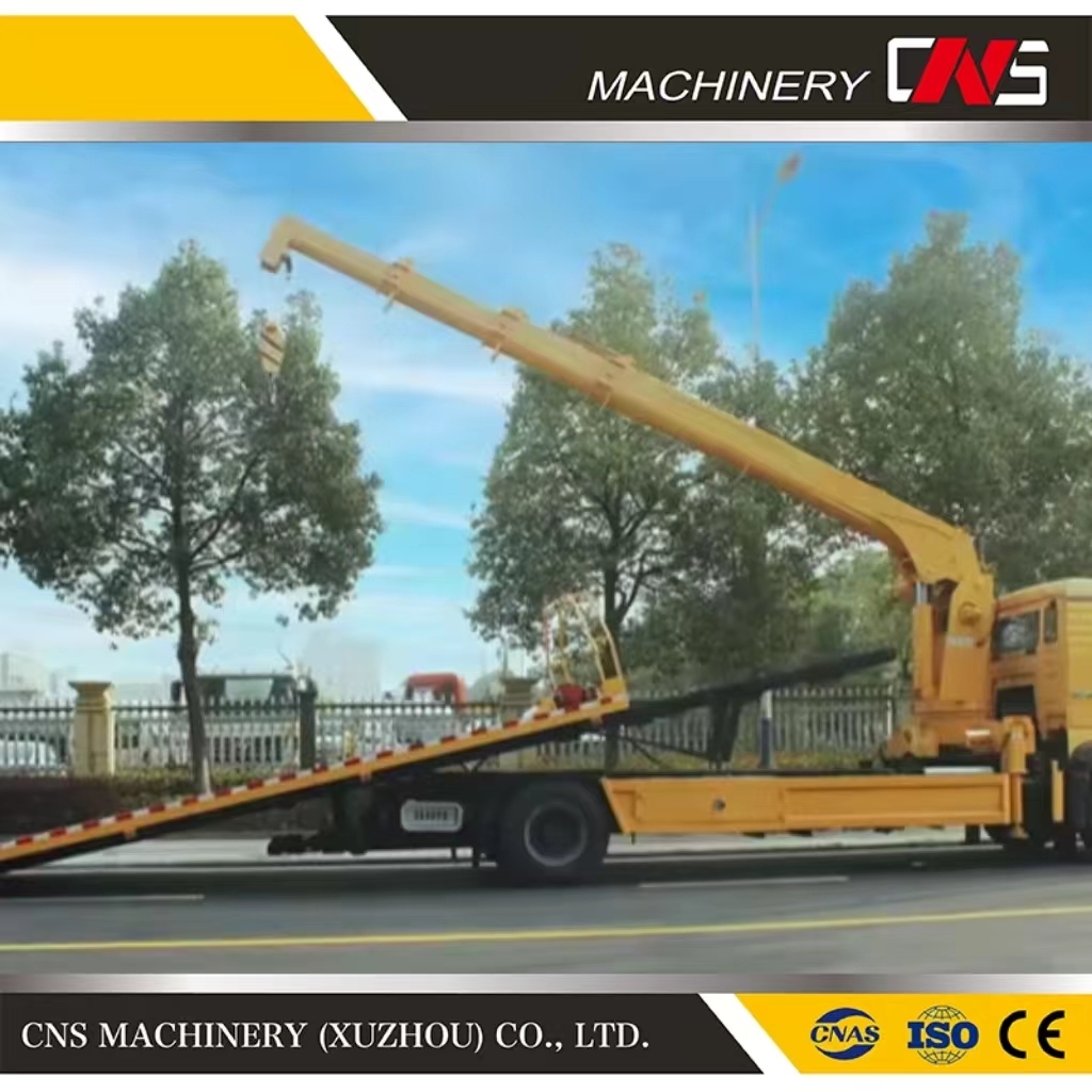8 Ton Hydraulic Telescopic Straight Boom Mounted Lorry Tow Truck Crane Lifting Machine Remote Control Truck Mounted Crane