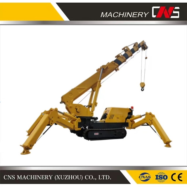 CE Approved Mini Lifting Small Telescopic Boom Crawler Spider Crane High Quality Mobile Crawler Crane