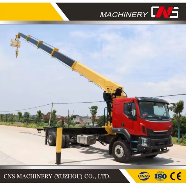 Mini Crane Construction Truck Mounted Hydraulic Crane 6.3 Ton Small Telescopic Boom Mounted Crane for Sale