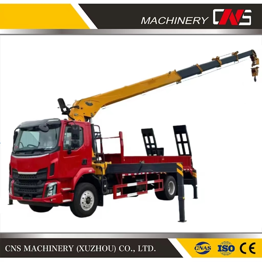 6.3 Ton Factory New 4-Section Telescopic Boom Hydraulic Straight Arm Boom Tow Truck Lorry Crane Lifting Truck Mounted Crane for Sale