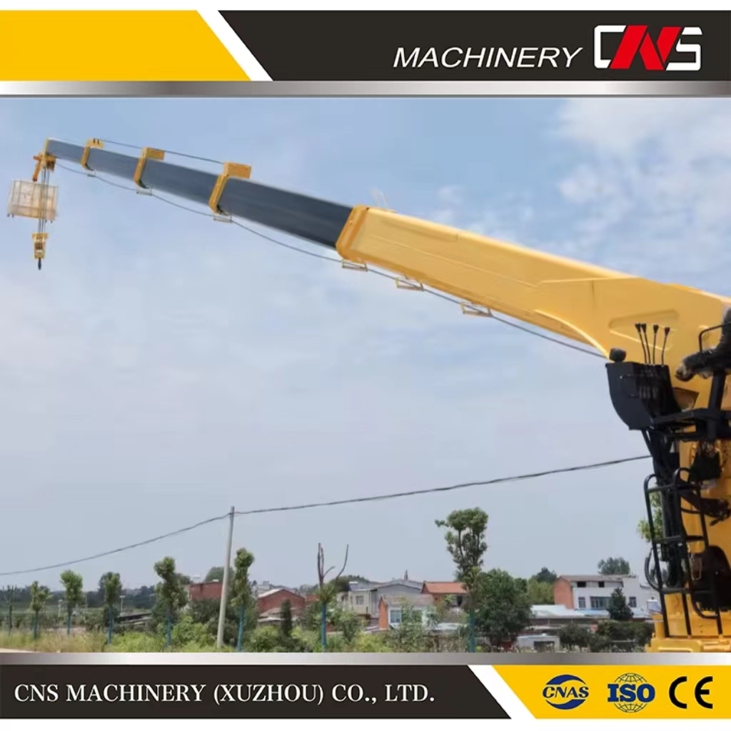 6.3 Ton Factory New 4-Section Telescopic Boom Hydraulic Straight Arm Boom Tow Truck Lorry Crane Lifting Truck Mounted Crane for Sale